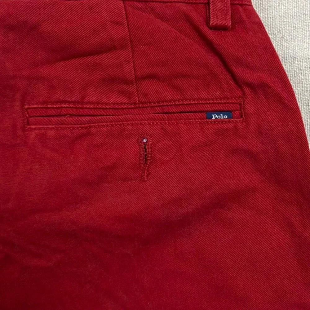 Polo‎ Ralph Lauren Chino Pants Mens 28x32 Red Slim Fit Flat Front Cotton Twill